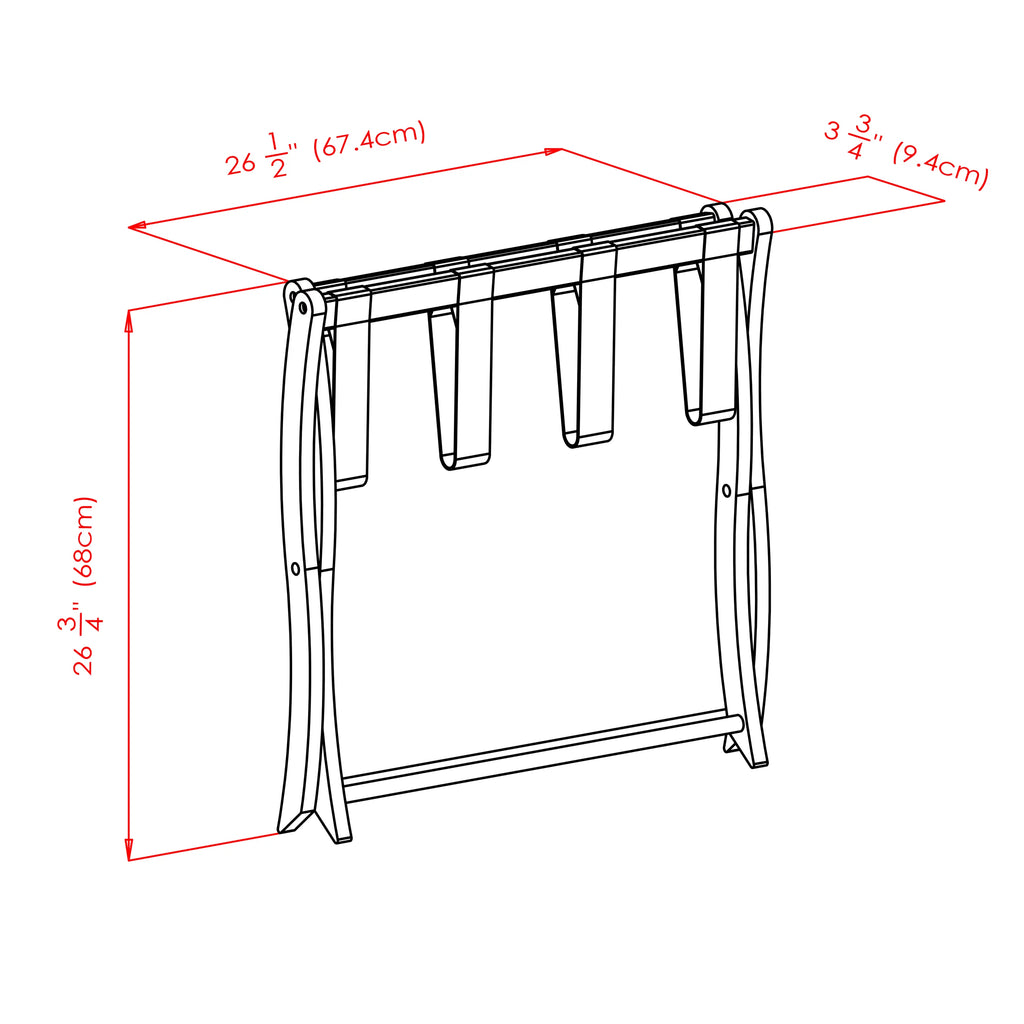 Walnut Wood Luggage Rack B221