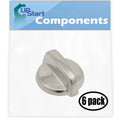 6 Pack Stainless Steel Finish Control Knob J8184
