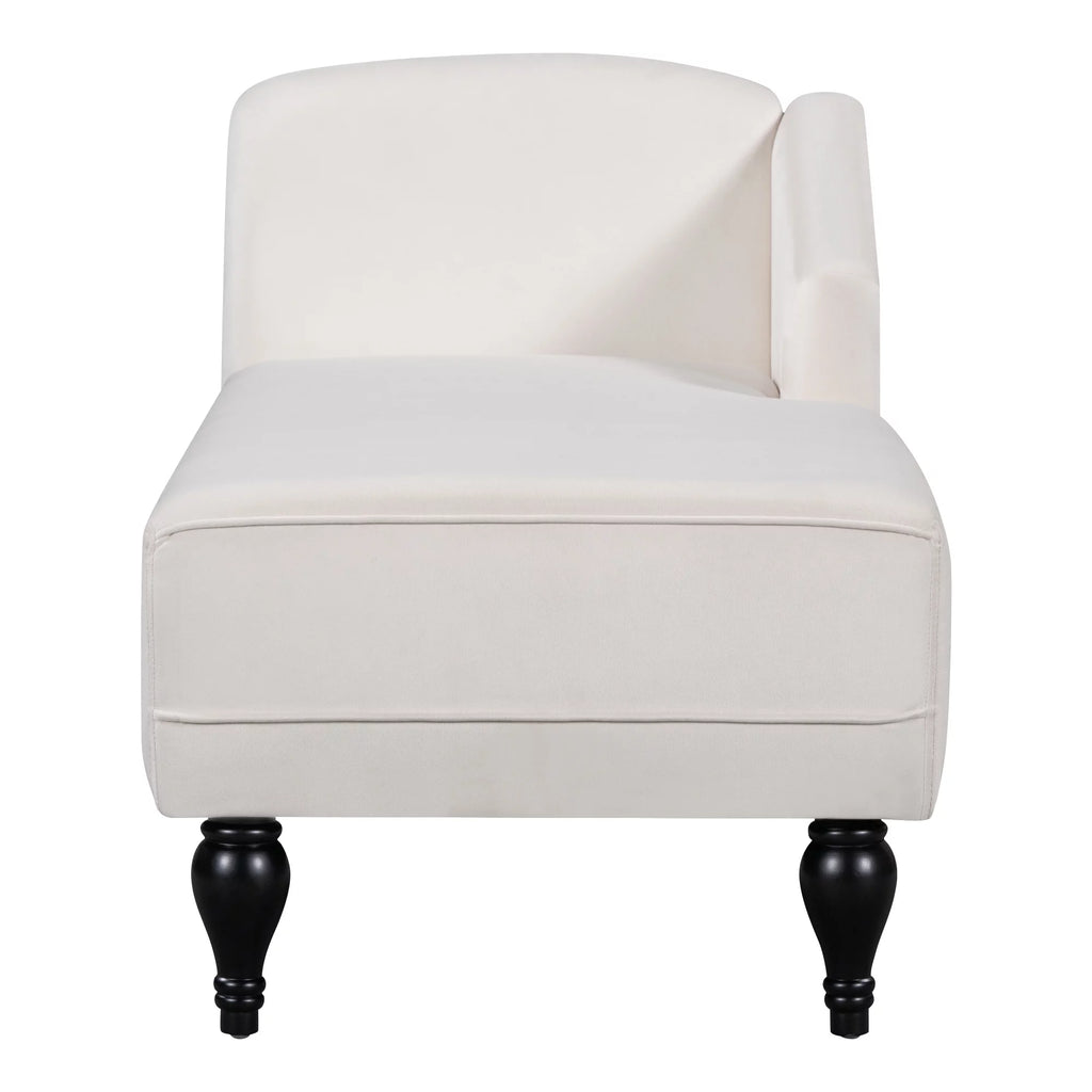 58 inch Velvet Button Tufted Chaise Lounge Sofa G56672