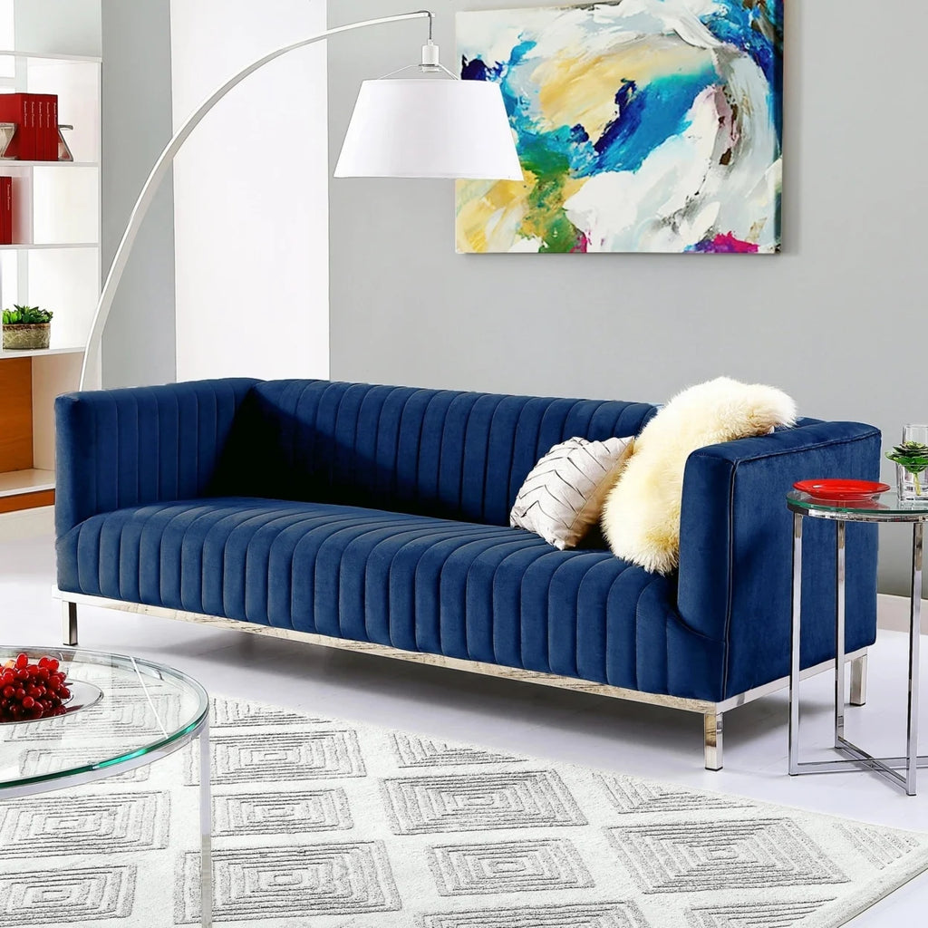 Velvet Tuxedo Sofa H3345