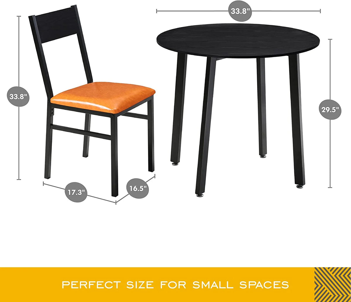 3 Piece Dining Table Set with Cushioned Chairs O77090