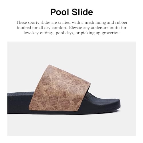 Signature Coated Canvas Pool Slide Sandal N2644