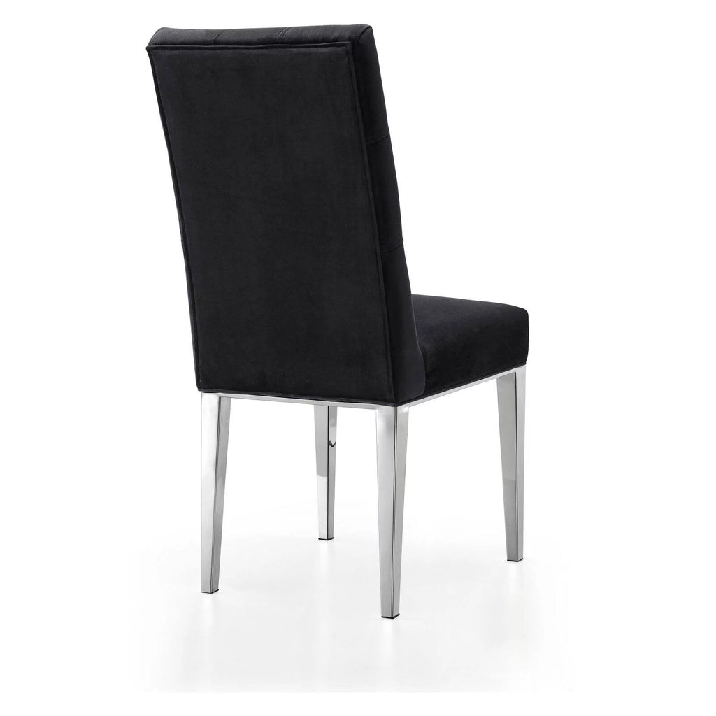 Black Velvet Dining Chair Set of 2 A7465
