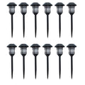 Black Outdoor Integrated LED Landscape Path Light 12-Pack Y731