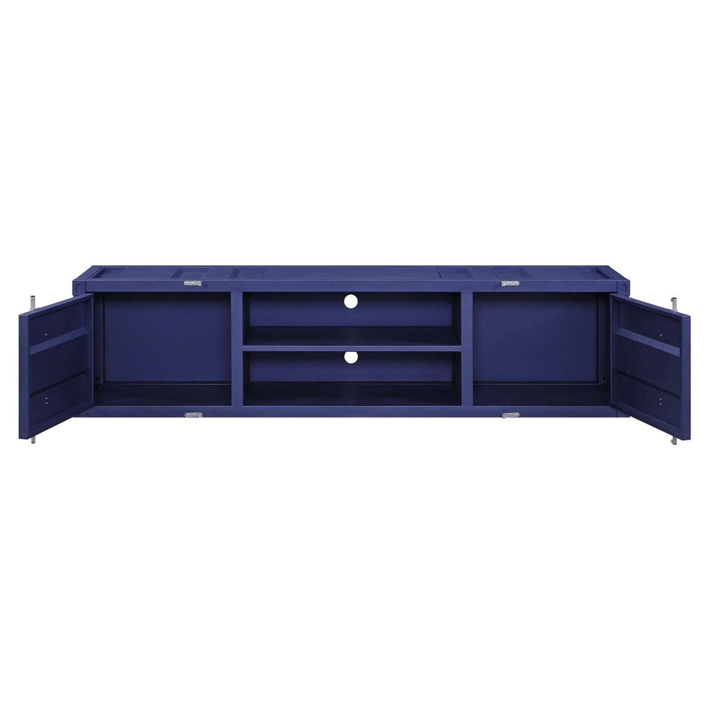 2-Door Metal Frame TV Stand with Shelves G82237