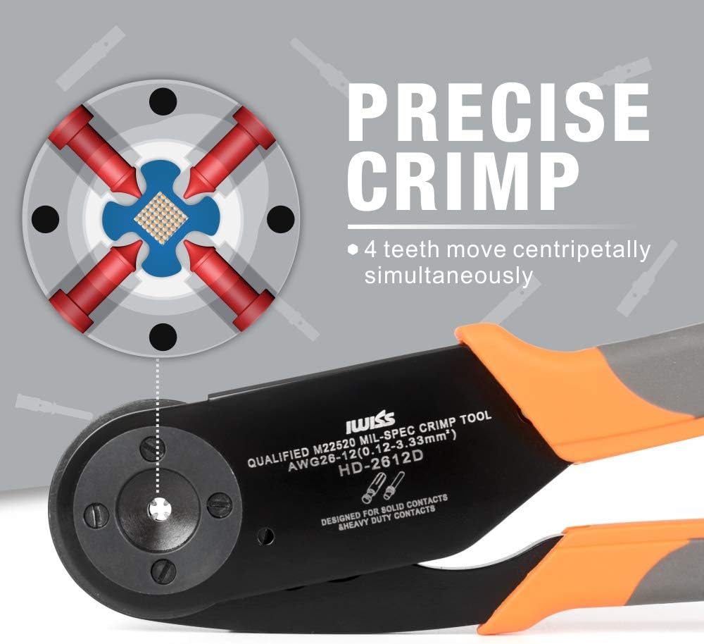 Deutsch Solid Contacts Crimping Tool AWG 26-12 Pack of 2 P728