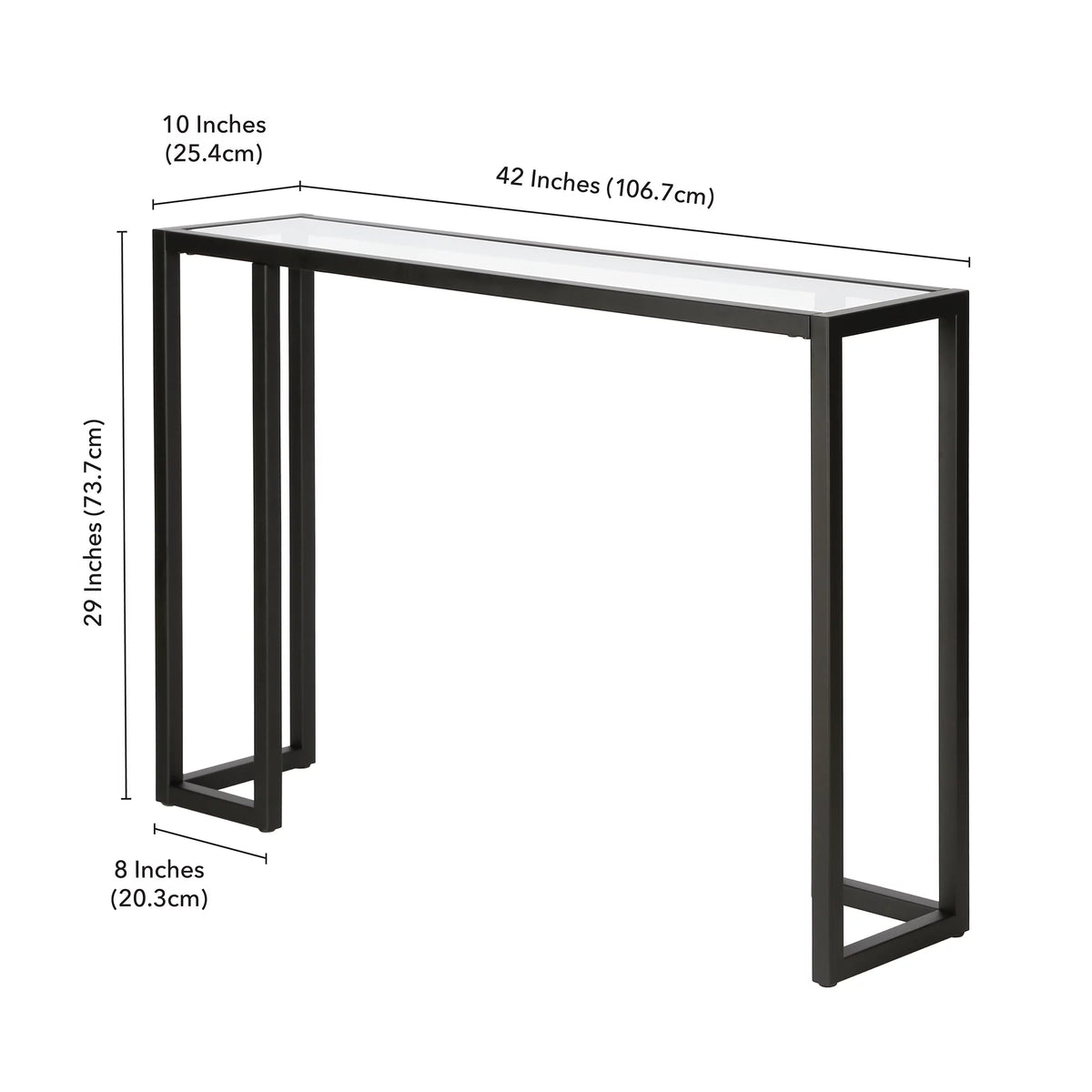 42" Wide Rectangular Console Table N6255