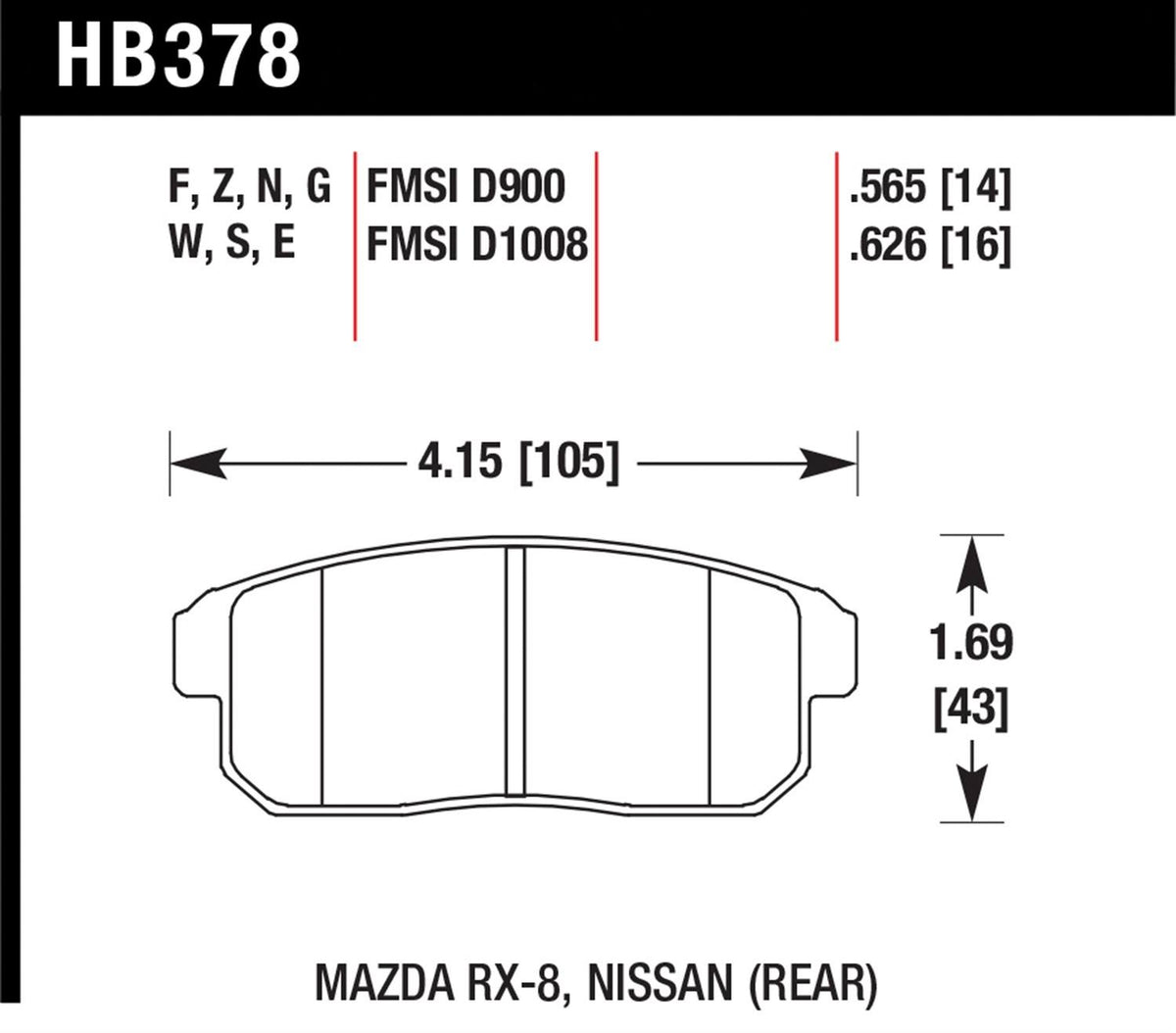 DTC-60 Brake Pads M307489