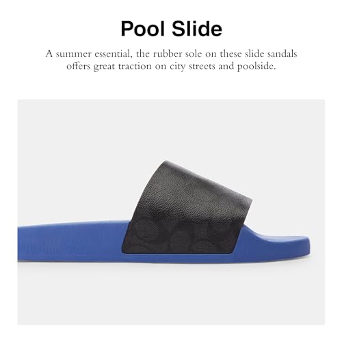 Signature Coated Canvas Pool Slide Sandal N2644
