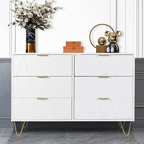 4 Drawer Dresser Chest Cabinet Organizer with Metal Legs O515