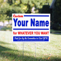 100 Pack 18 x 24" Two-Colors One Sided Yard Signs with 15" Tall Heavy Duty H-Stakes D477