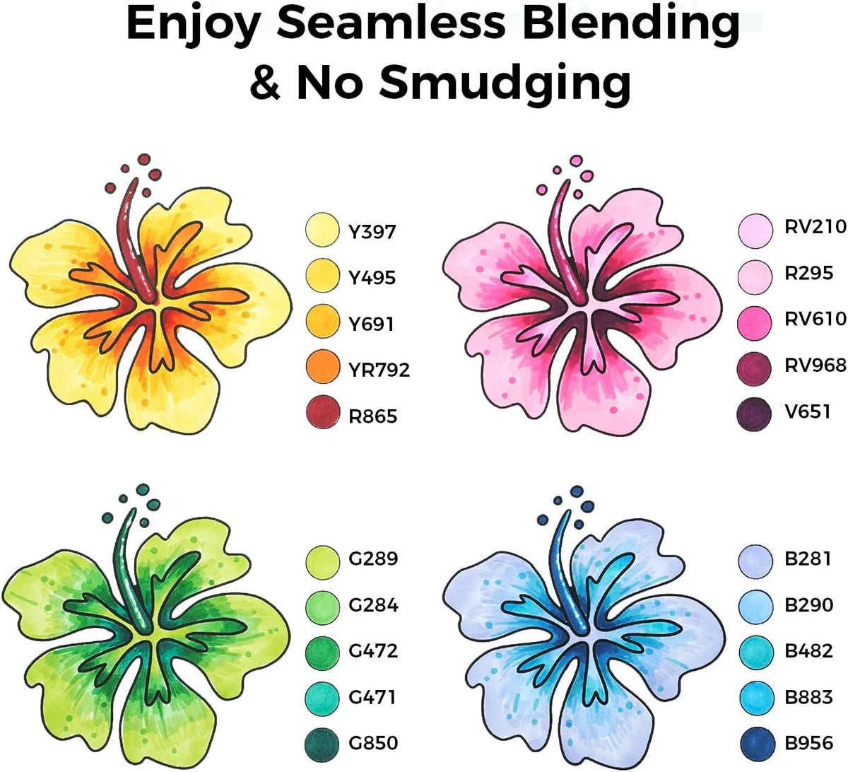 40 Colors Alcohol Markers with Chisel & Fine Dual Tips A82107