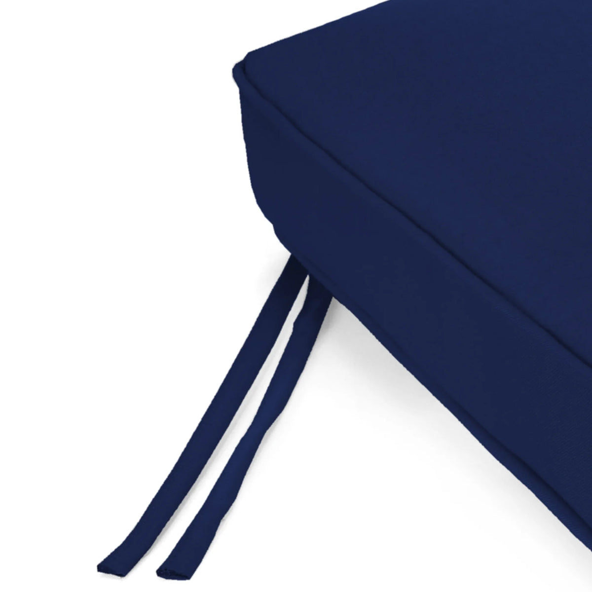 47" x 17" Canvas Navy Outdoor Settee Swing Bench Cushion with Ties and Welt S5992