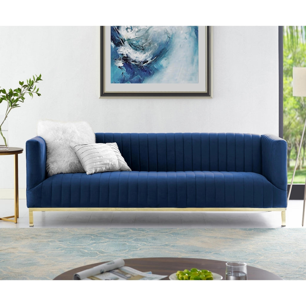 Velvet Tuxedo Sofa H3345