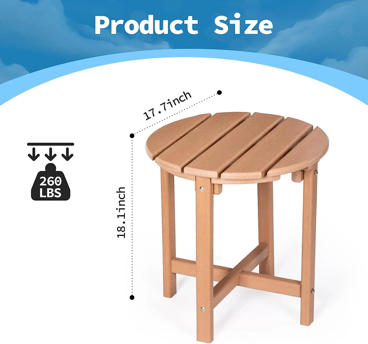 White HDPE Outdoor Side Table C673796