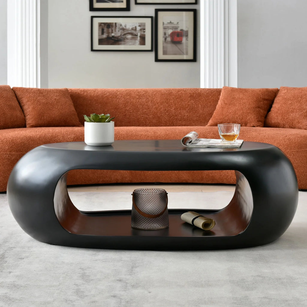 Modern Oval Fiberglass Coffee Table B62300