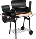Charcoal Offset Smoker BBQ Grill with Wheels W541