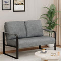Faux Leather Loveseat Sofa with Padded Cushion X175
