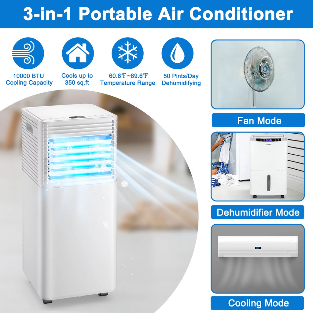 6000 BTU Portable Air Conditioner 3-in-1 Black K751920