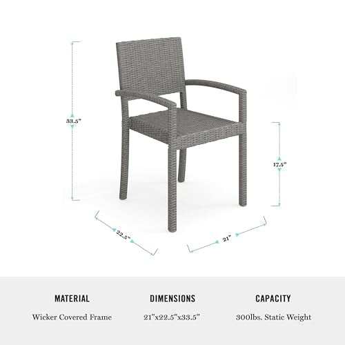 Brown Set of 2 Stackable Patio Armchairs C36228