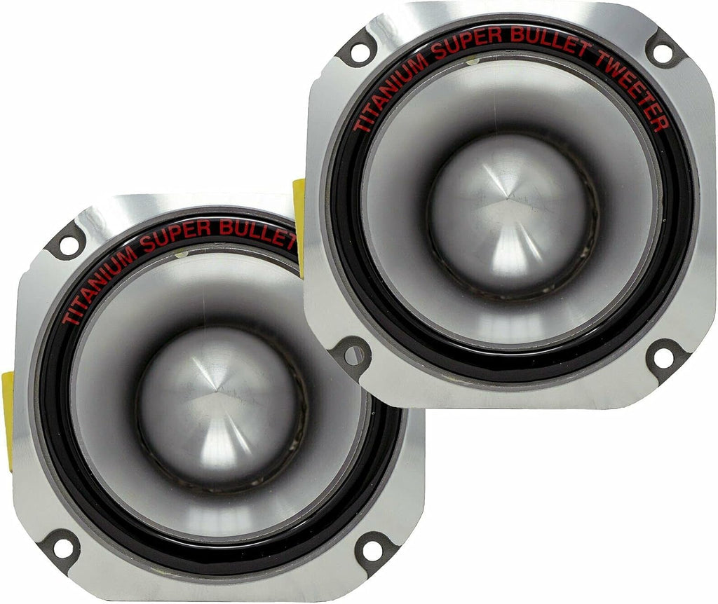 4'' Titanium Bullet Tweeter Super Tweeter, 1500W Peak, Pack of 2 R112547