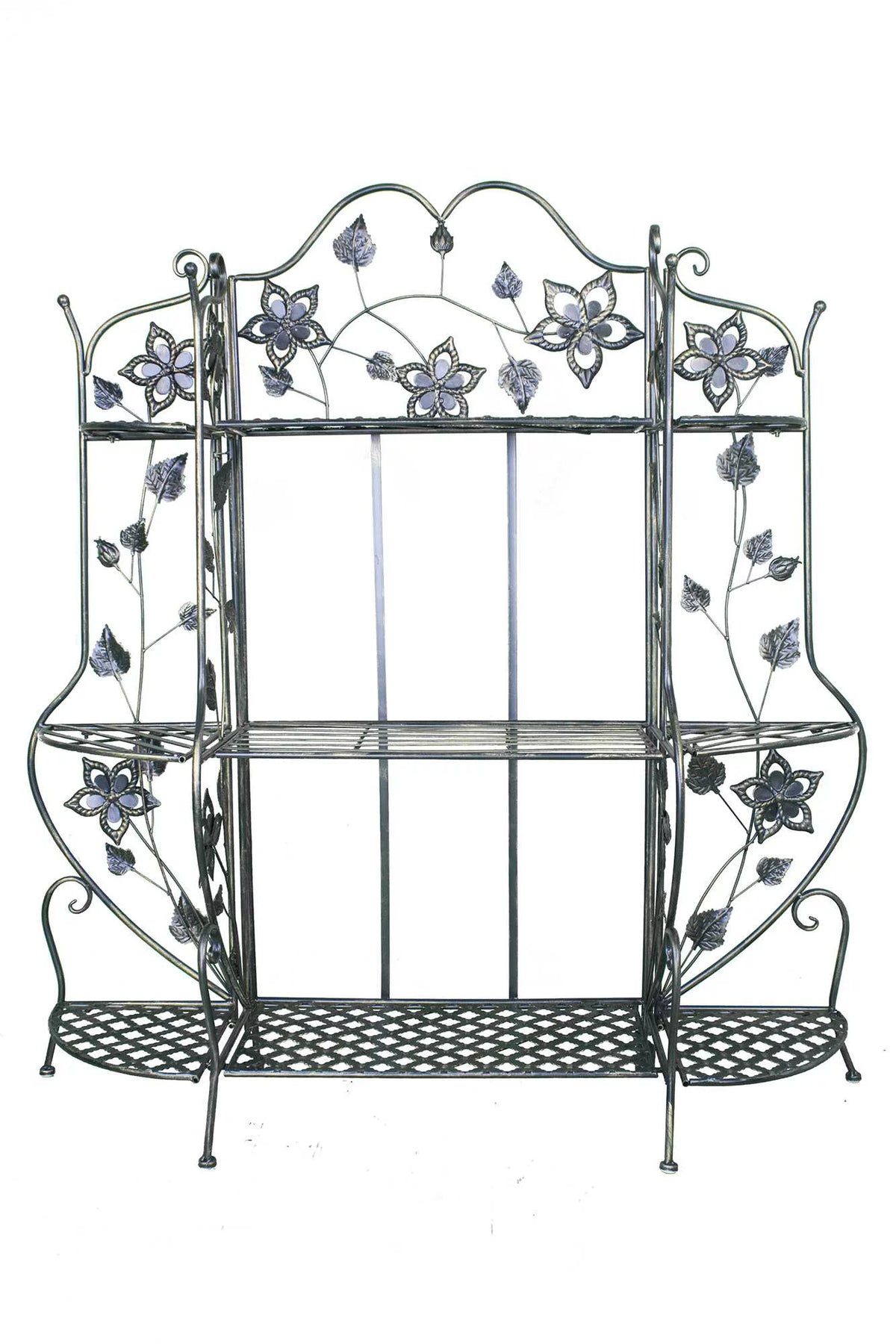 Blackened Brass Bakers Rack with 3 Shelves K6440