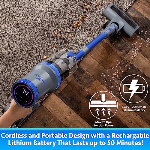 Cordless Stick Vacuum Cleaner with LED Display Screen X1511