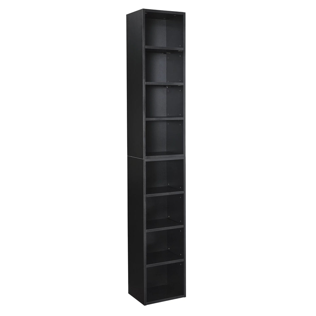 8-Tier Media Tower Rack with Adjustable Shelves V247848