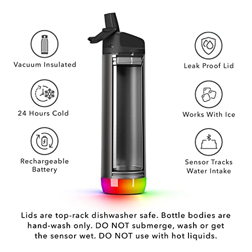 Insulated Stainless Steel Smart Water Bottle with Straw Lid, 21 oz U574540