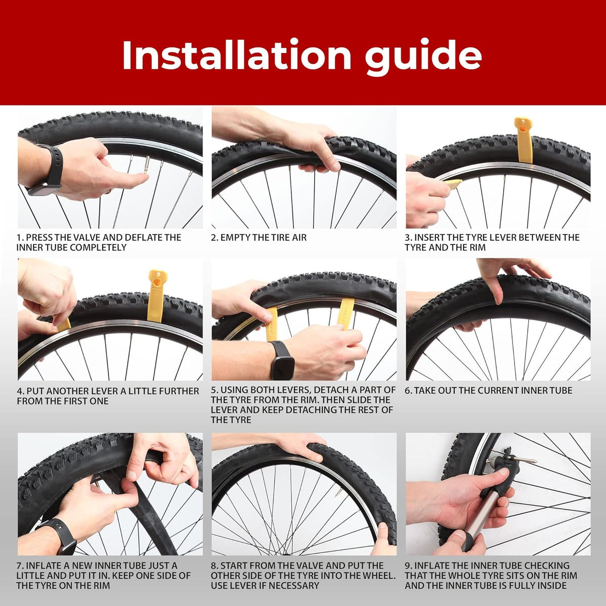 Bike Inner Tube 700x35c / 32c / 38c Presta Valve 48mm Pack of 2 I662