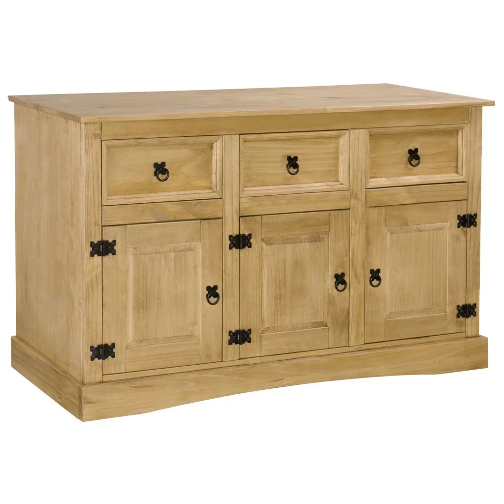 Solid Mexican Pinewood Sideboard 52"x16.9"x30.7" W945443