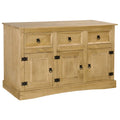 Solid Mexican Pinewood Sideboard 52"x16.9"x30.7" W945443