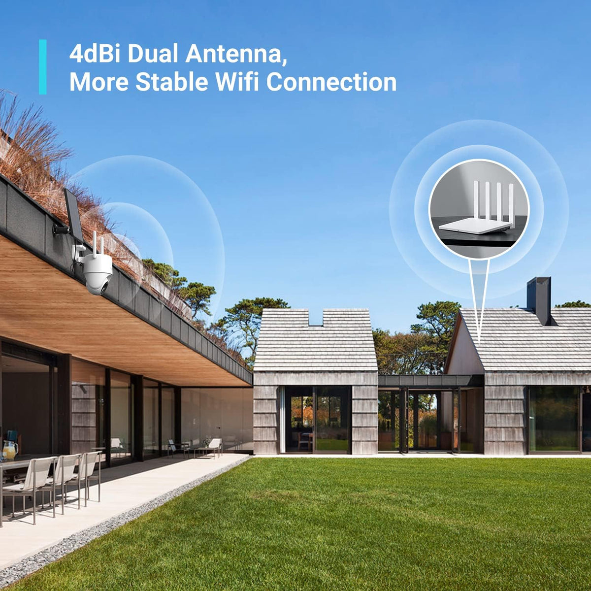 Wireless Outdoor Security Camera with 360° PTZ B764