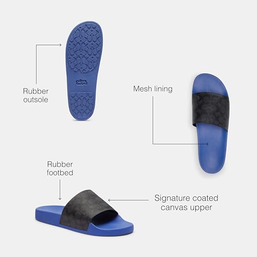 Signature Coated Canvas Pool Slide Sandal N2644