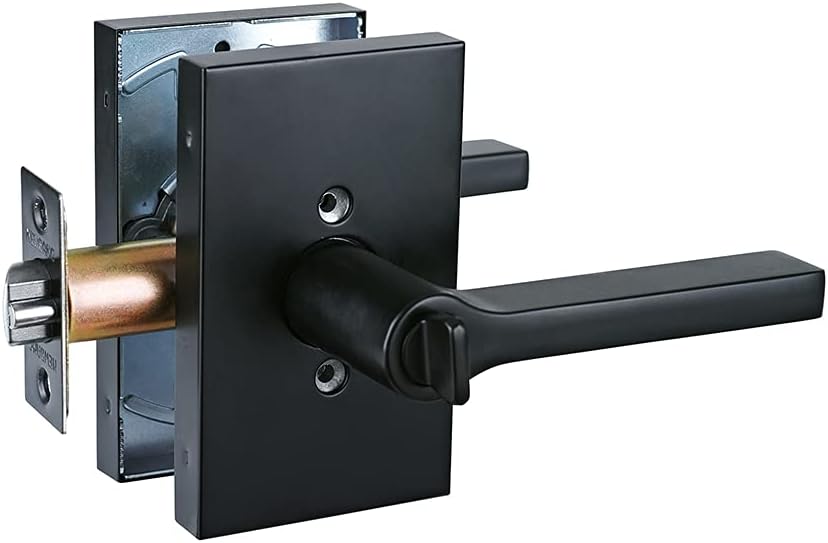 Matte Black Keyed Entry Door Handle Set M115746