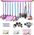 37 Piece Colorful Silicone Stainless Steel Utensils Set with Holder F776230