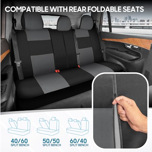 Solid Black Full Set Car Seat Covers O612528