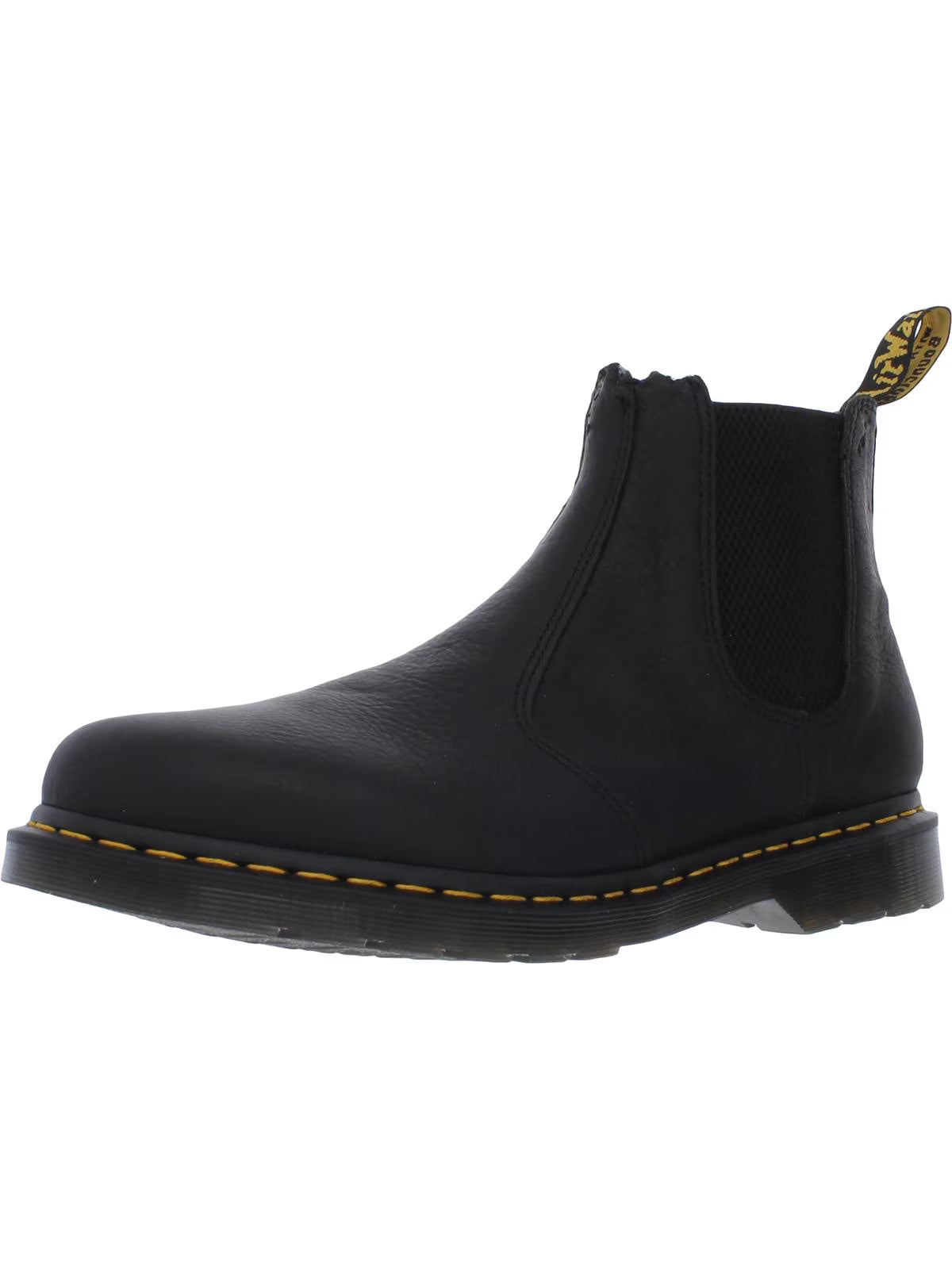 Black Leather Chelsea Boots O738