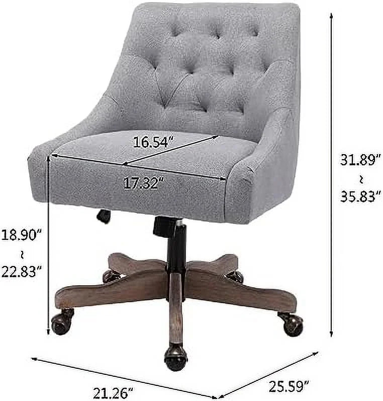 Blue Swivel Shell Chair with Wood Base and Wheels A91154