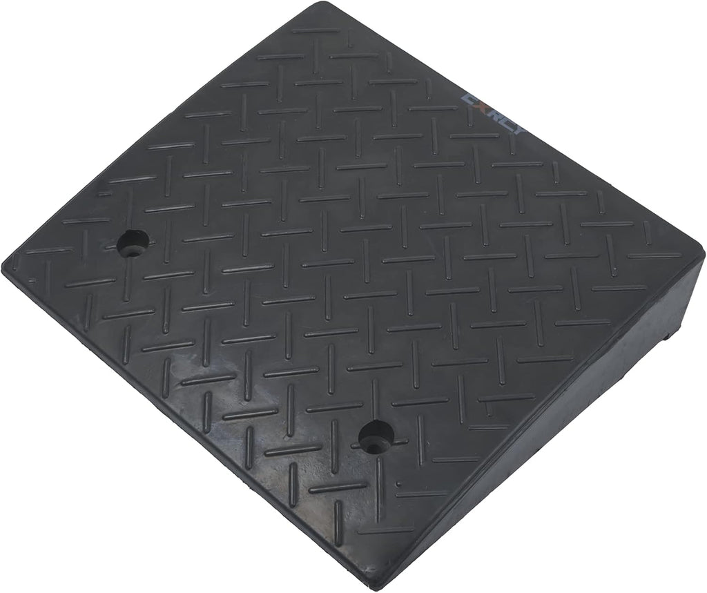 Rubber Curb Ramp 5.3" Rise 2 Pack Black Threshold Ramps with 4 Expansion Bolts G646957