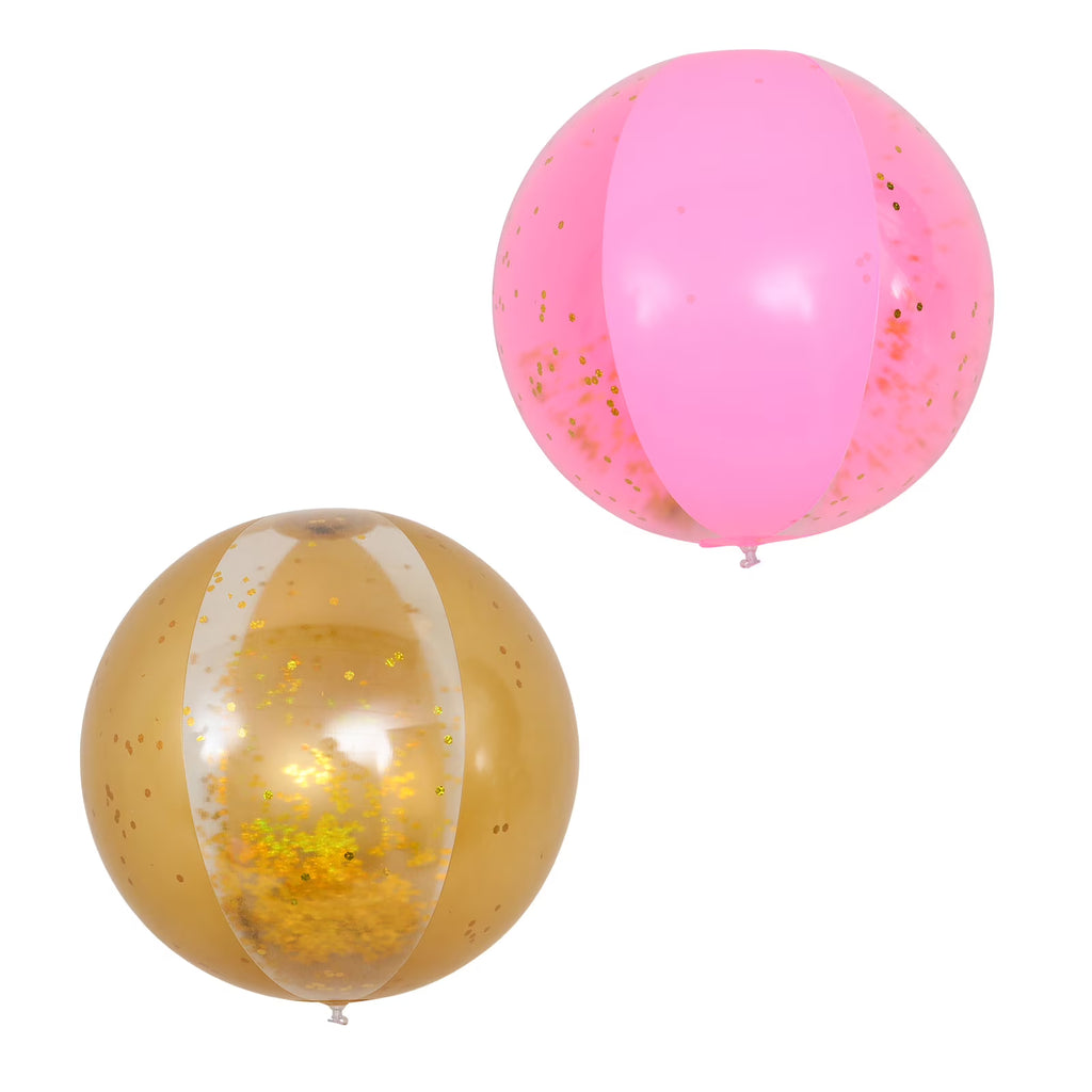Golden Transparent Beach Balls T2509