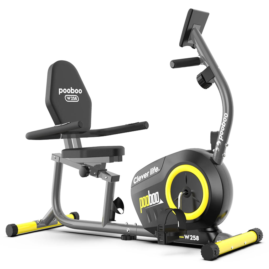 Recumbent Stationary Exercise Bike Adjustable Magnetic Resistance J841