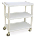 Utility Cart, Plastic, 3 Shelves, 300 lb. Capacity M912550