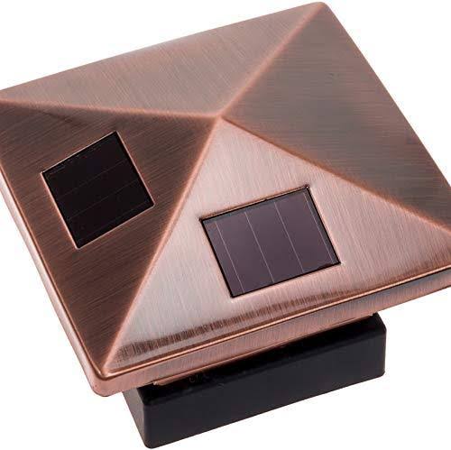 12 Pack Solar Post Cap Deck Light for 4x4 Wood or PVC Vinyl Posts (Bronze) M504218
