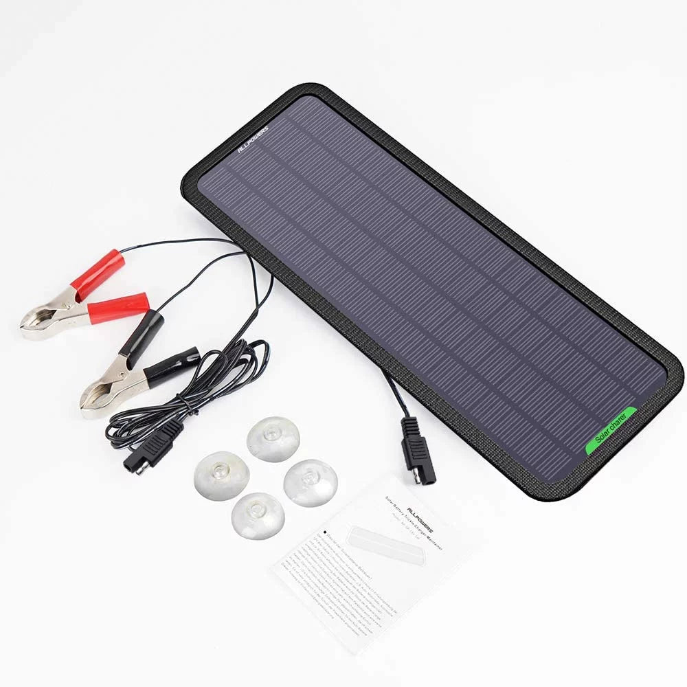 5W 12V 18V Solar Battery Maintainer Portable Solar Panel Kit S48108