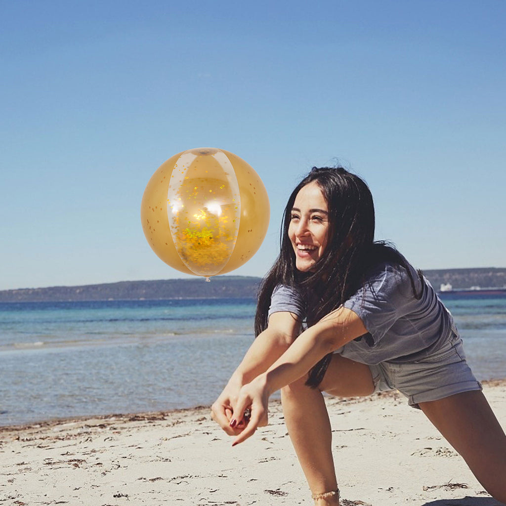 Golden Transparent Beach Balls T2509