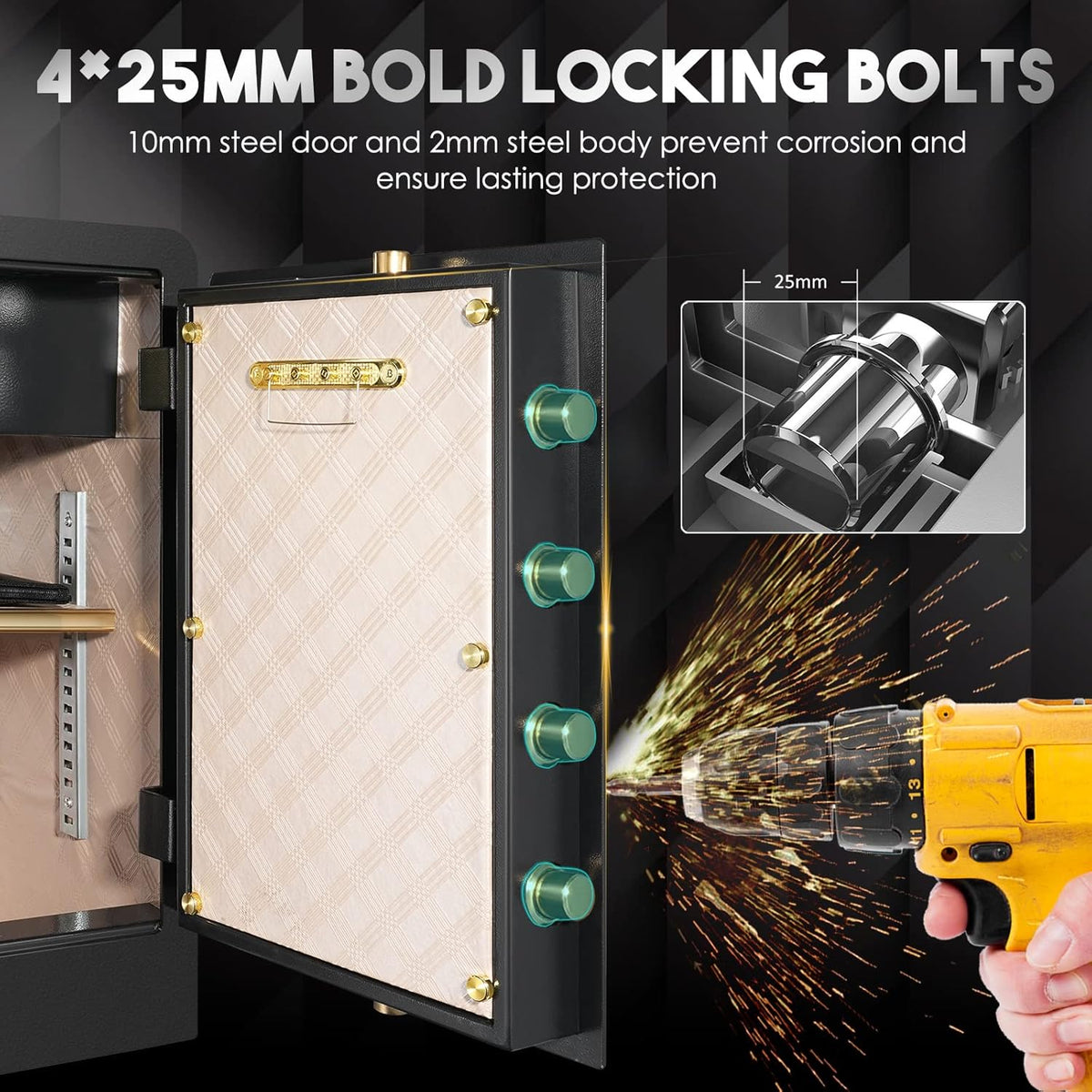Large Fireproof Waterproof Safe Box with LCD Screen U621143