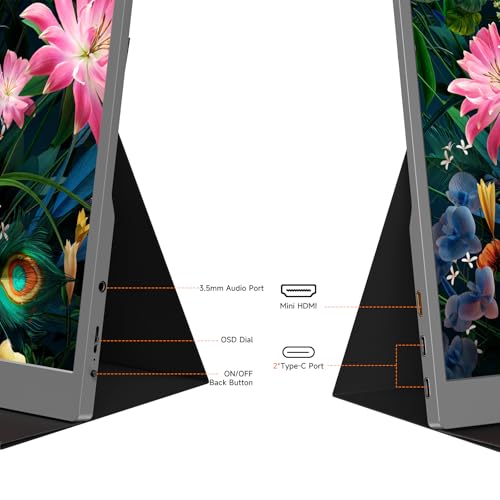 15.6inch 1080P FHD HDR IPS Portable Gaming Monitor with Smart Cover S488