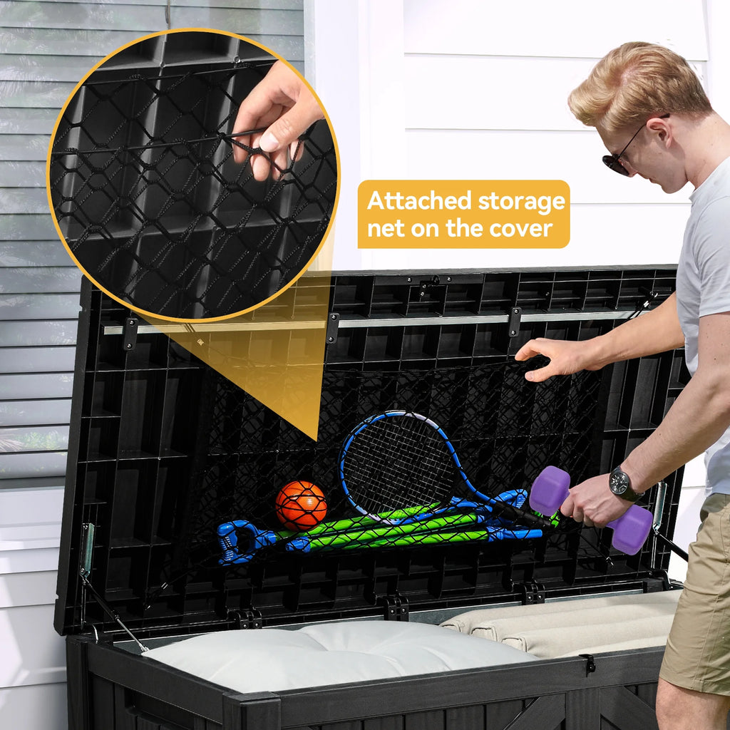 120 Gallon Black Resin Deck Box R790488