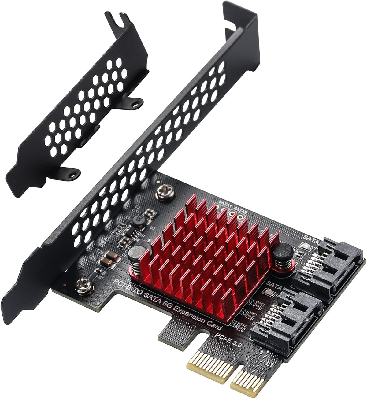 PCIe SATA Card 8 Port with 8 SATA Cables and Low Profile Bracket, Pack of 2 J249924